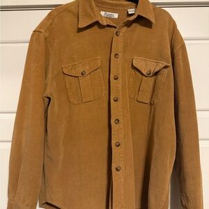 Roots Camel Textured Button Up